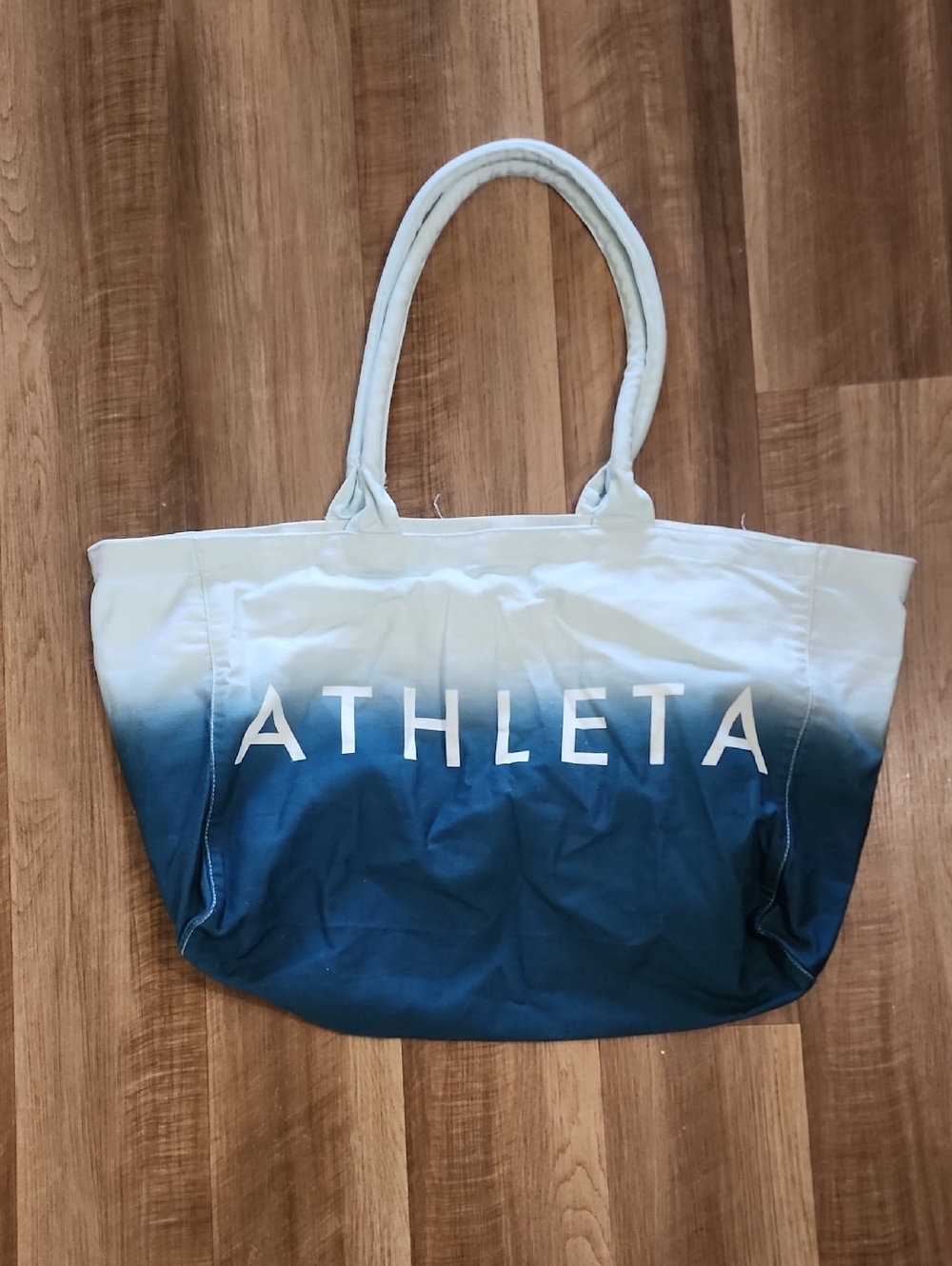 Athleta Blue Ombre Canvas Tote